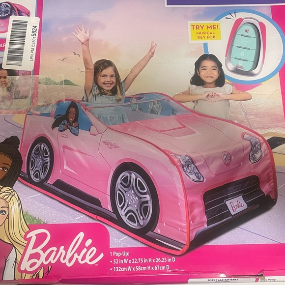 Used Once Barbie Convertible Pop Up With Musical Key Fob (Unopened Unused) - Picture 2 of 9